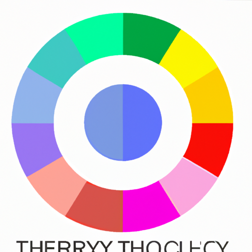 Color theory wheel illustrating different color harmonies and relationships